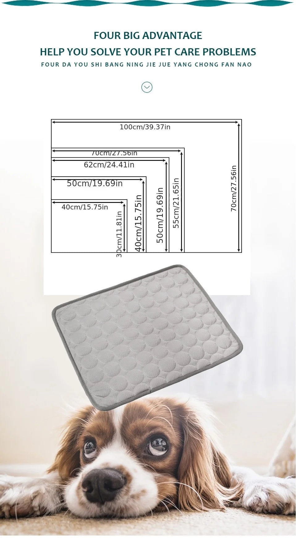Tapis rafraichissant pour chien
